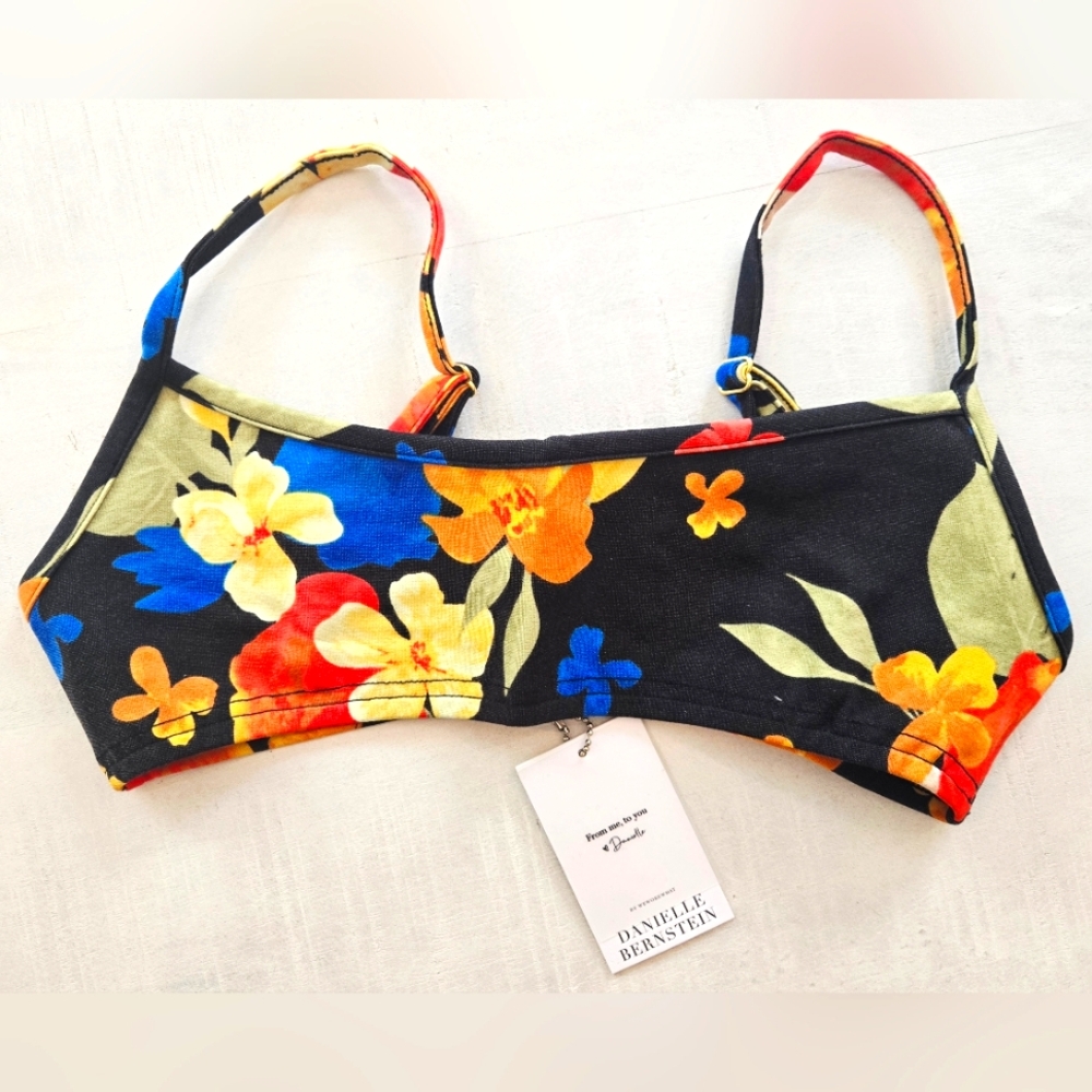 WeWoreWhat, Tropicana Pull On Bra Top, Medium, NWT